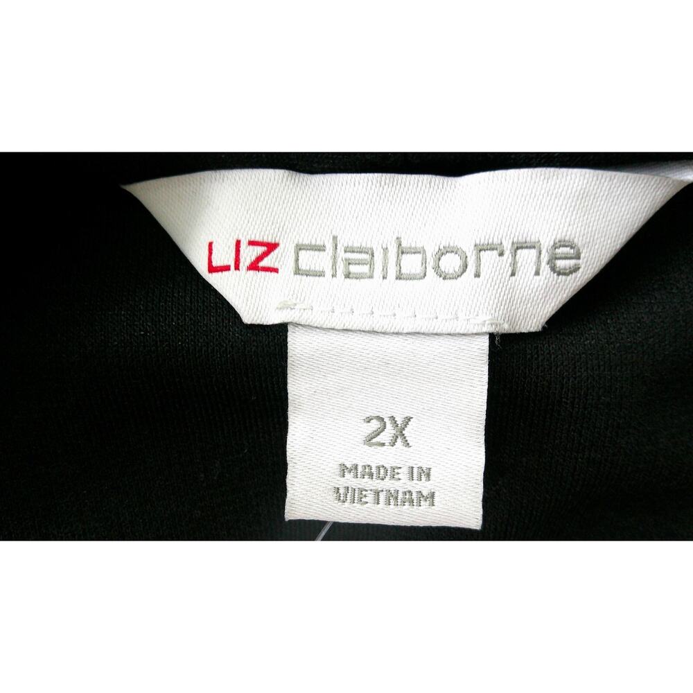 Liz Claiborne Black Jumpsuit Side Pockets 3/4 Sleeves-Women's 2XL NWT RTL $89 - Picture 5 of 9